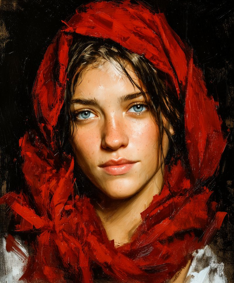 Crimson Veil, Azure Gaze