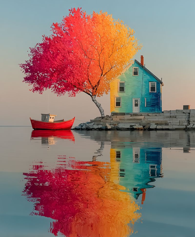 Coastal Reverie: Chromatic Harbor