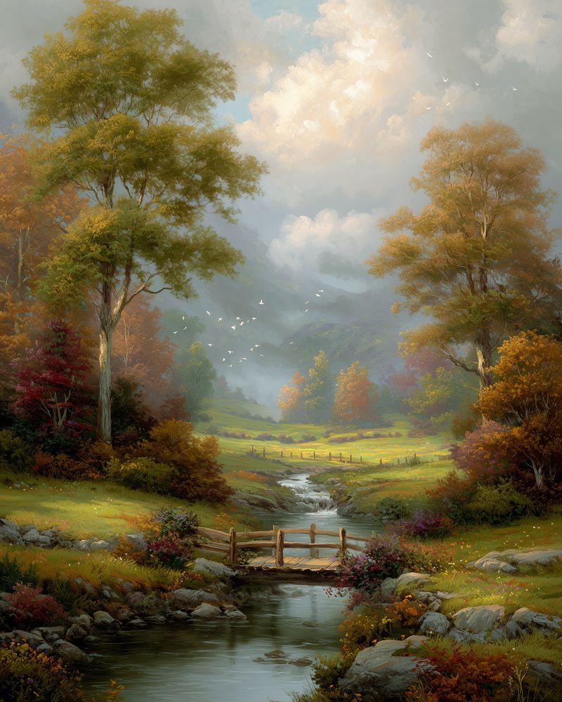 Misty Morning, Verdant Path