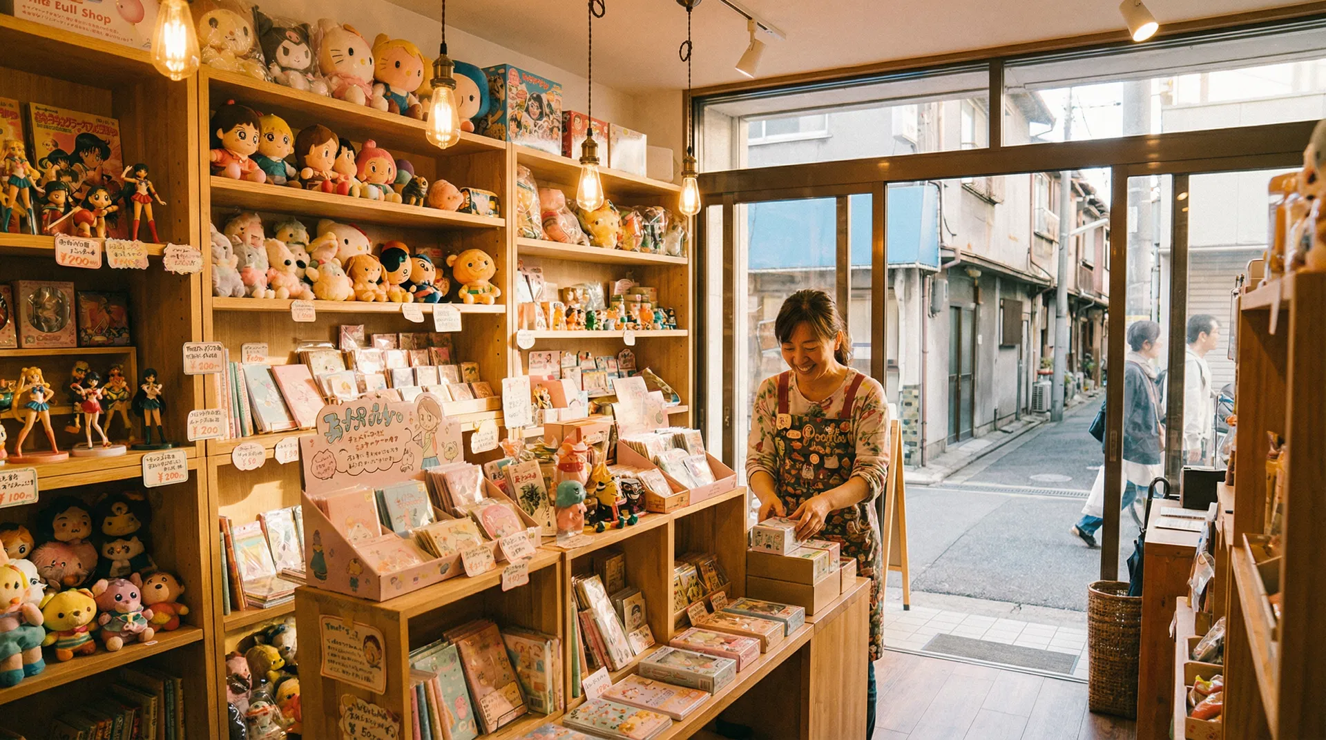 東大阪のキャラクター雑貨屋の店内