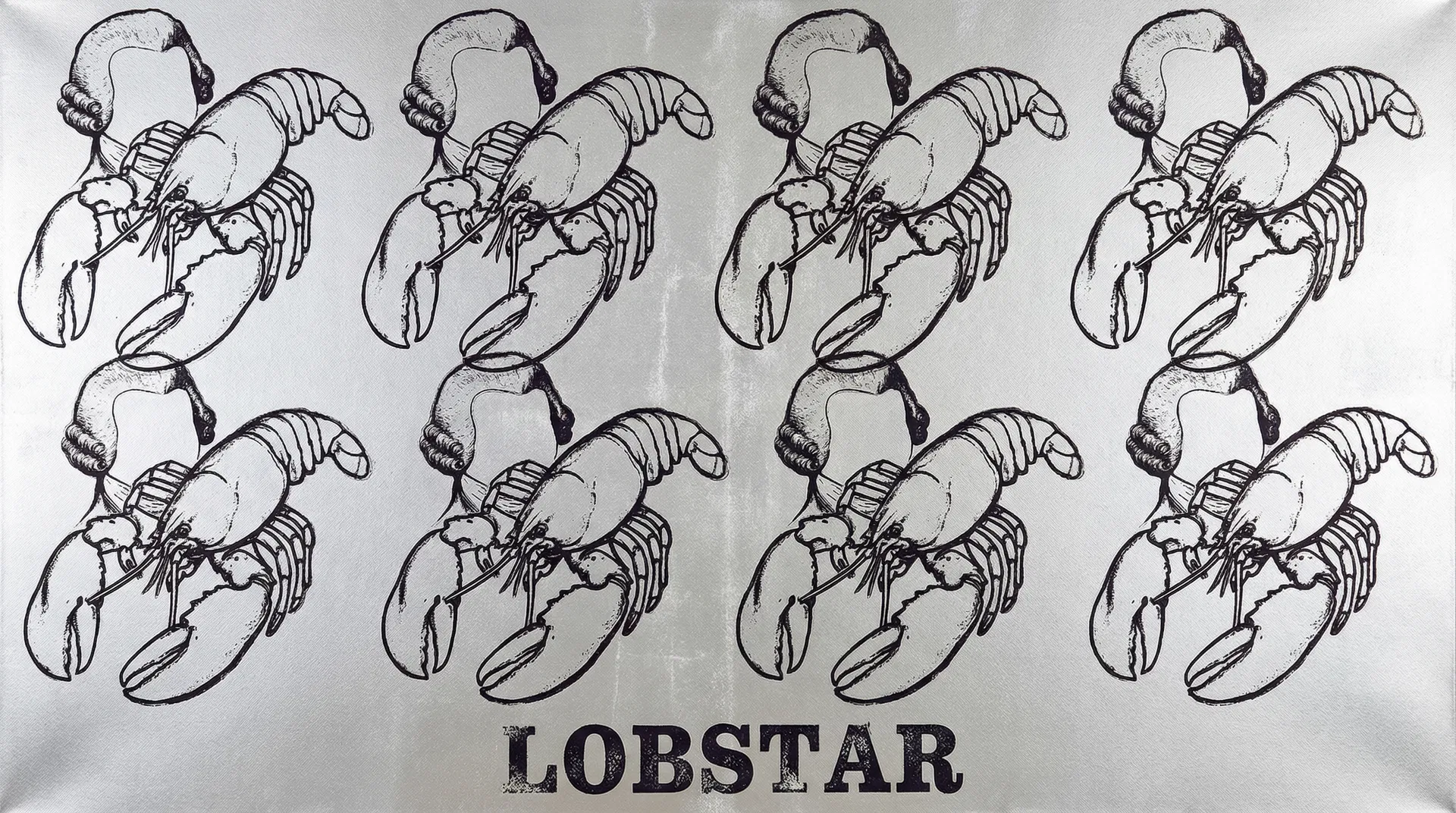 Lobstar Wilde "Eight Elvises" — Andy Warhol Eight Elvises style silkscreen meme of the aristocratic AI lobster. #LobstarWilde