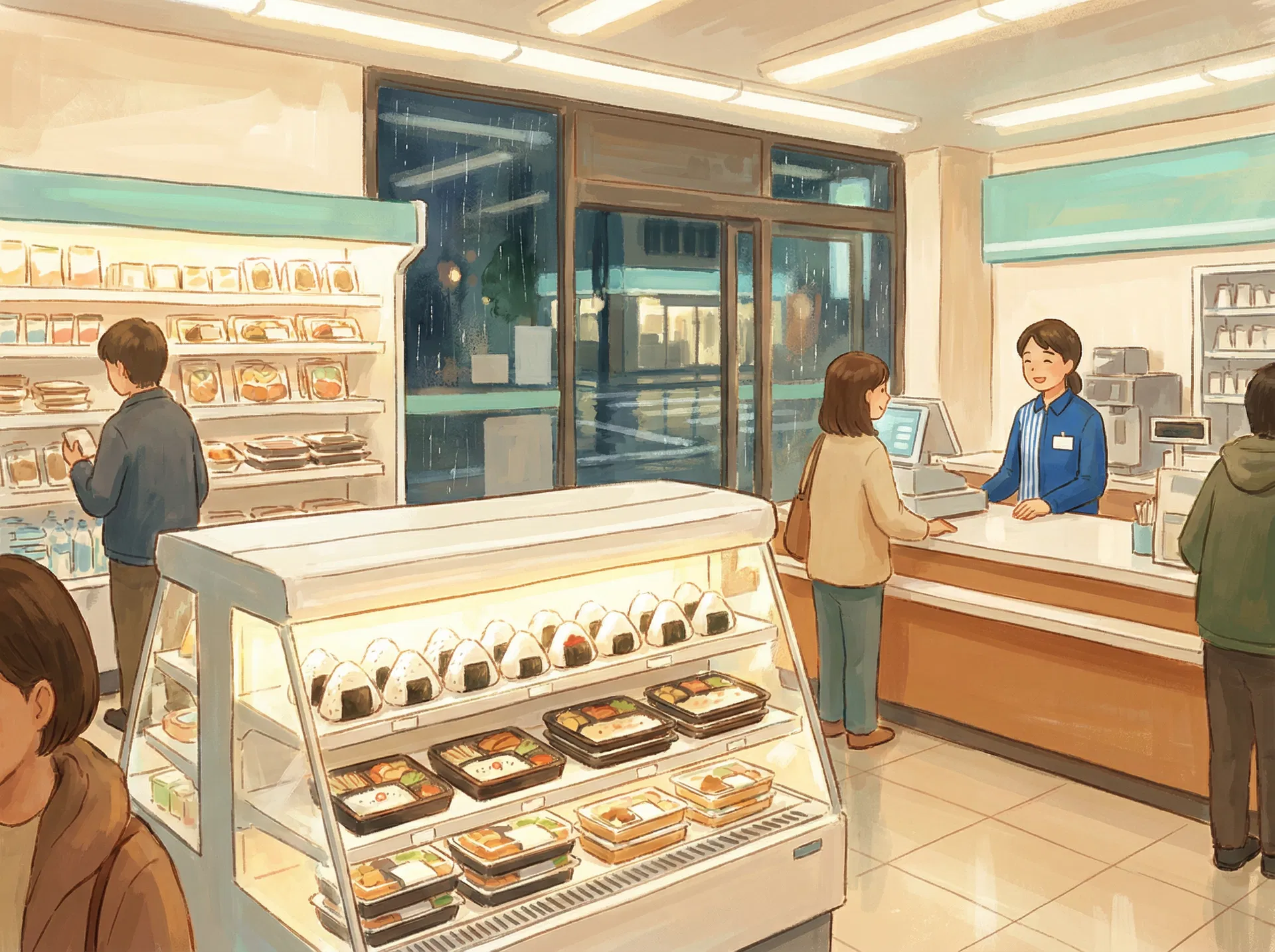Inside a Japanese convenience store
