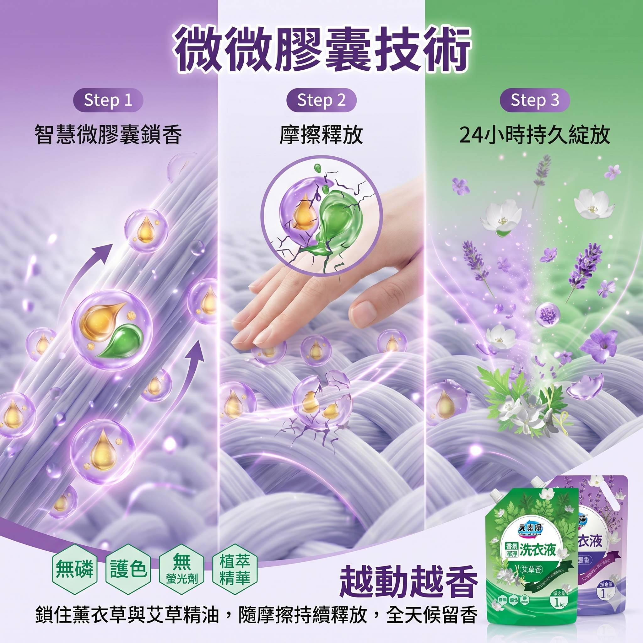 元素凈洗衣液補充包1KG/2箱共32包 2