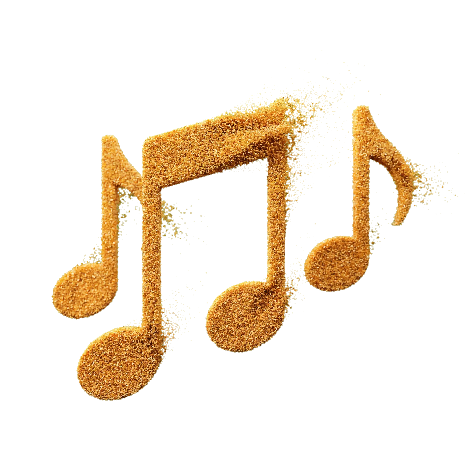 Sand music notes