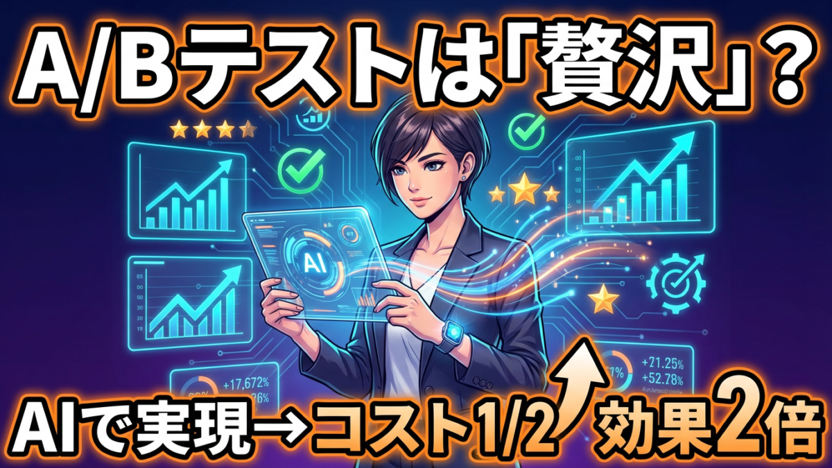 【A/Bテストは「贅沢」?】AIツールで覆す、LP最適化の新常識
