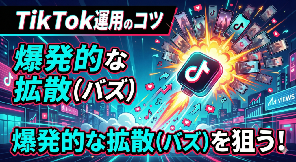 TikTok運用のコツ：爆発的な拡散（バズ）を狙うには？