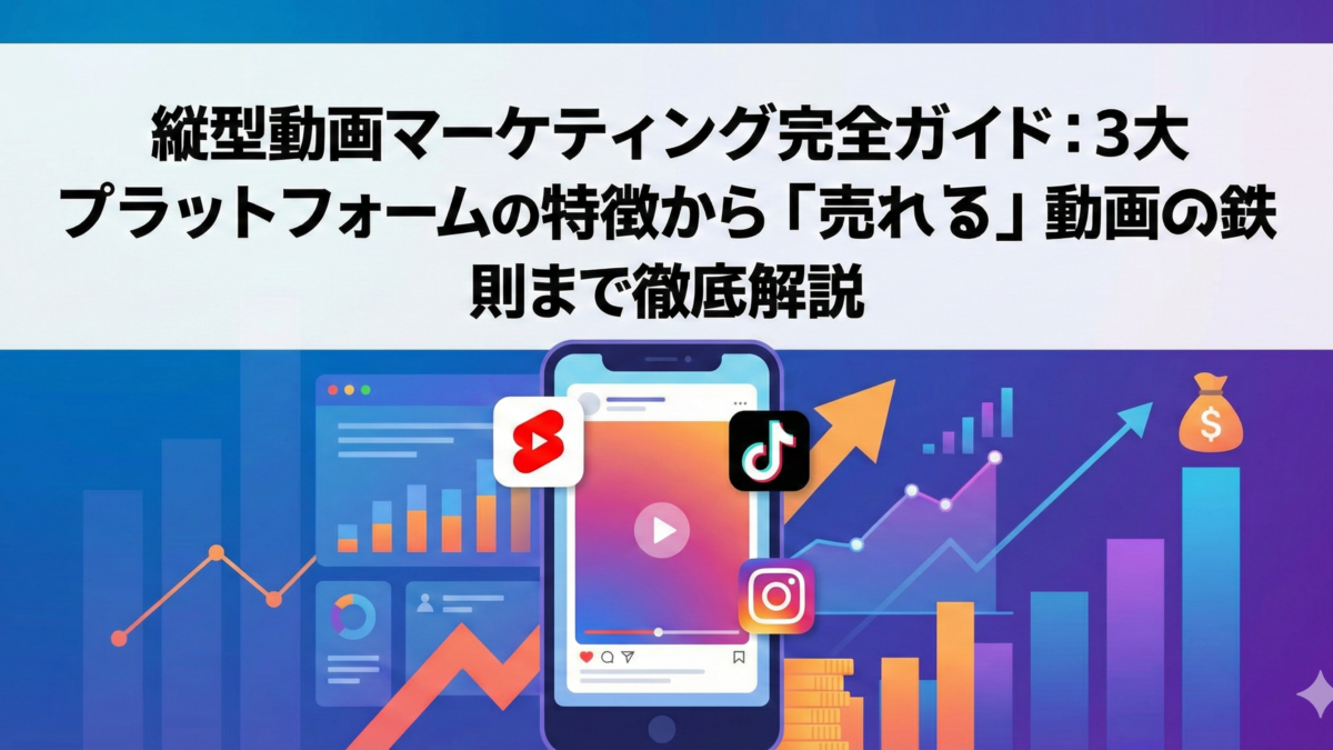 縦型動画マーケティング完全ガイド：3大プラットフォームの特徴から「売れる」動画の鉄則まで徹底解説