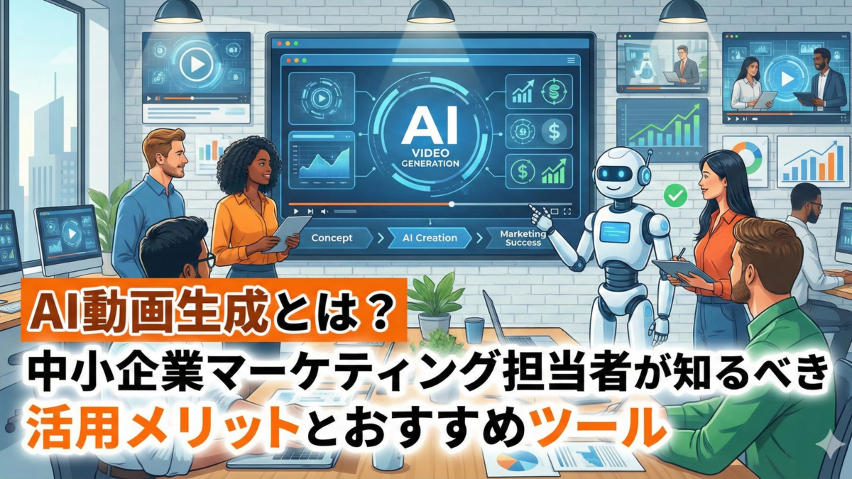 AI動画生成とは？中小企業マーケティング担当者が知るべき活用メリットとおすすめツール