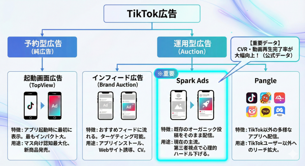 TikTok広告の種類には何がある？（運用型と予約型）