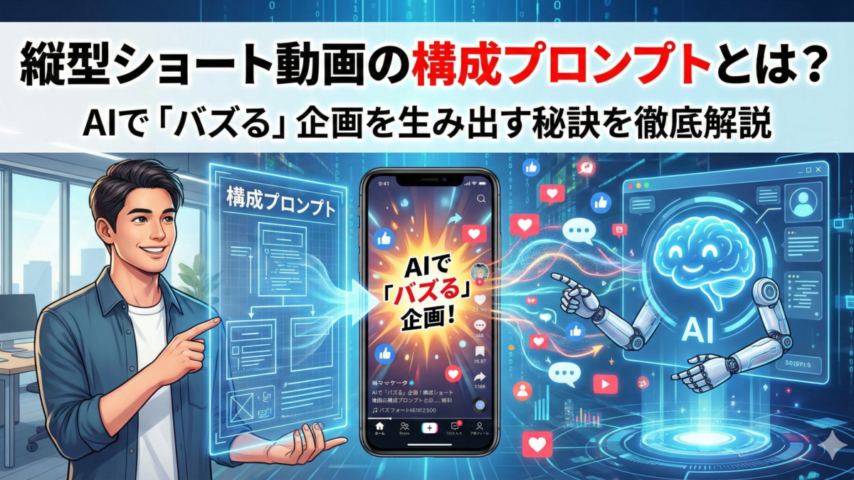 縦型ショート動画の構成プロンプトとは？AIで「バズる」企画を生み出す秘訣を徹底解説