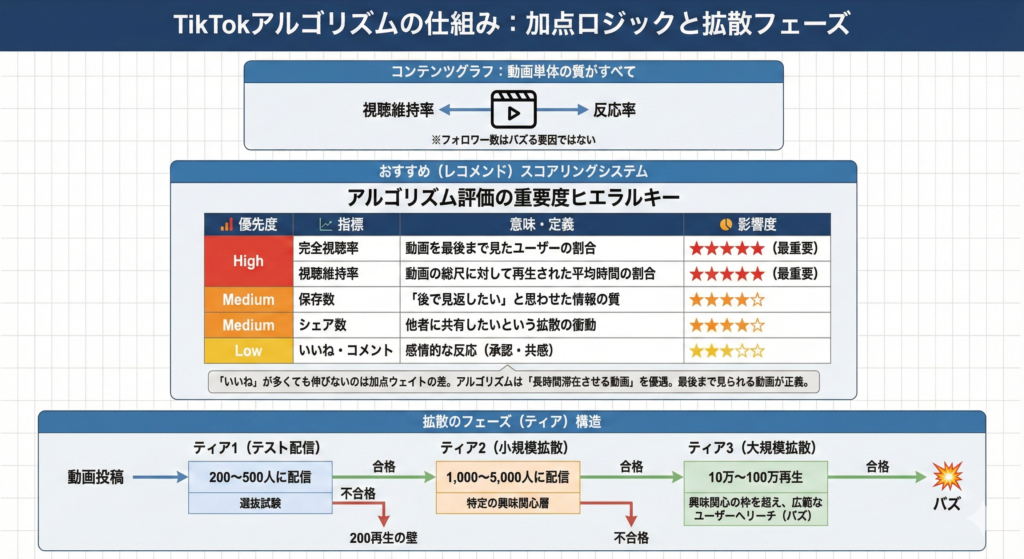 TikTokのアルゴリズムはどういう仕組みですか？（加点ロジックの解説）