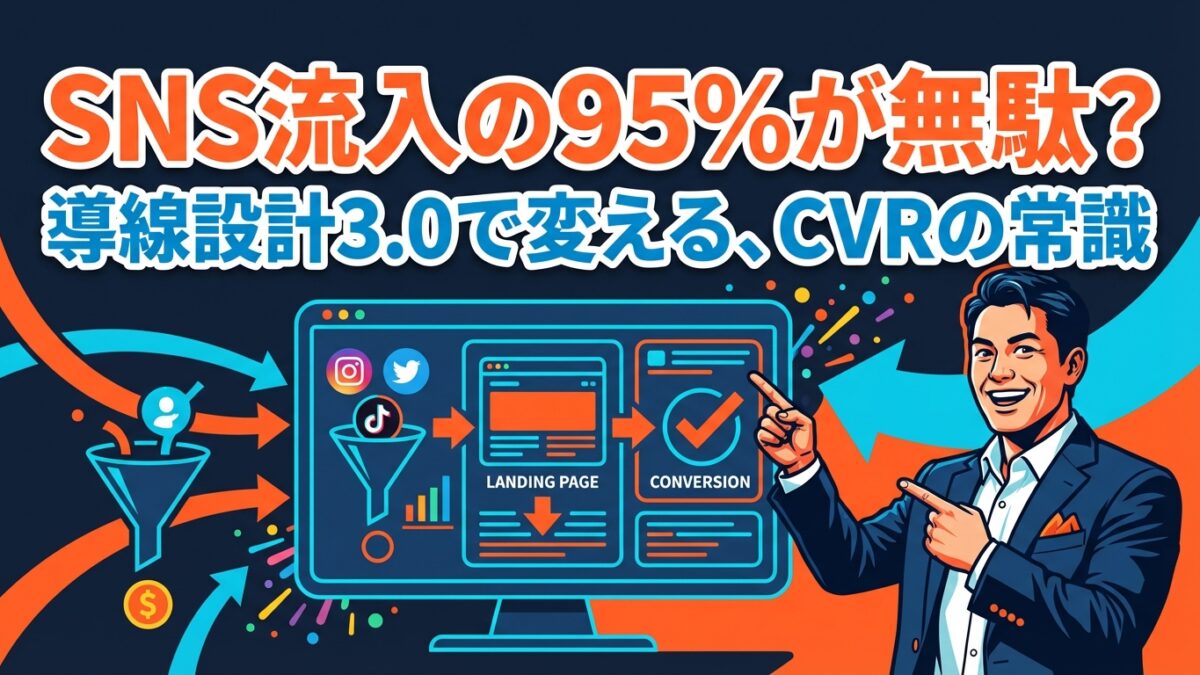 【2026年最新版】SNS×LP×CVR改善の完全ガイド｜成功事例と設計術【SNS流入の95%が無駄？】