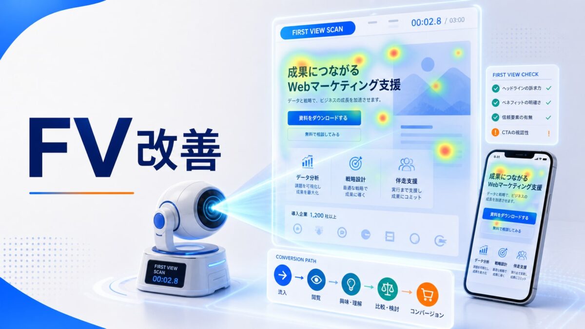 ファーストビュー改善の実務ガイド｜離脱を減らす見せ方とCTA設計