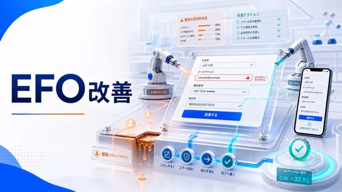 EFO改善ガイド｜入力フォームの離脱を減らすチェック項目と改善例