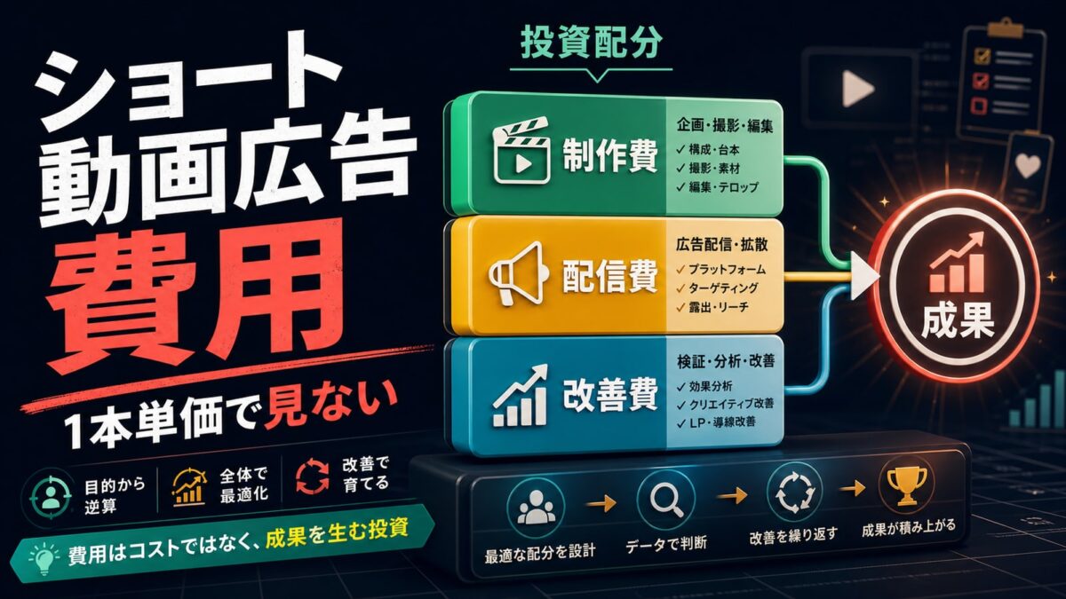 ショート動画広告の費用相場｜制作費・運用費・改善費まで解説