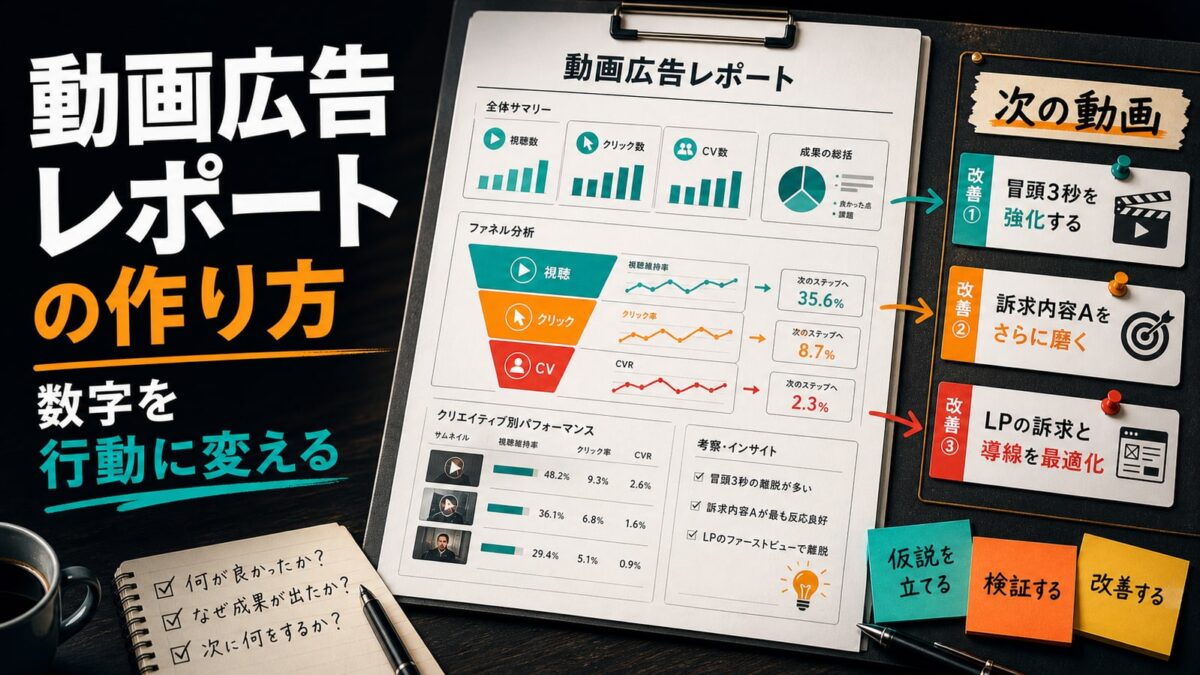 動画広告レポートの作り方｜見るべき指標と改善会議の進め方