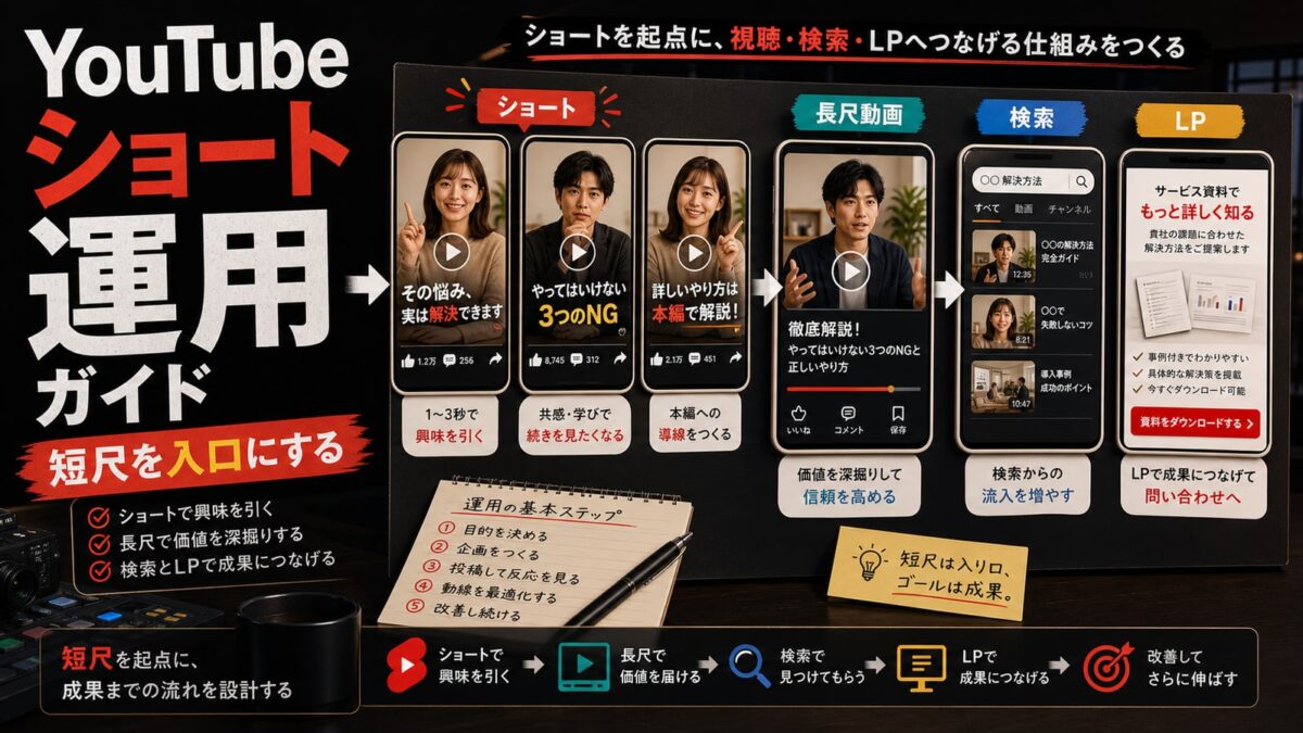 YouTubeショート運用ガイド｜検索流入と認知を伸ばす設計ポイント