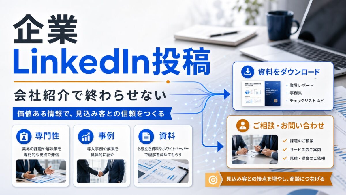 企業LinkedIn投稿の作り方｜BtoBリードにつながる発信設計