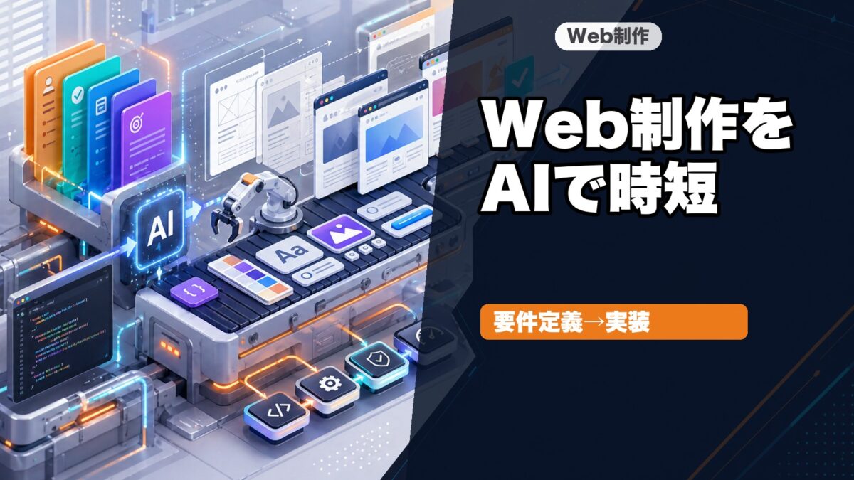 AIでWebページ制作を効率化する手順｜要件定義から実装までの標準化