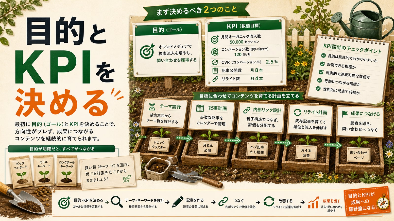 最初に目的とKPIを決める