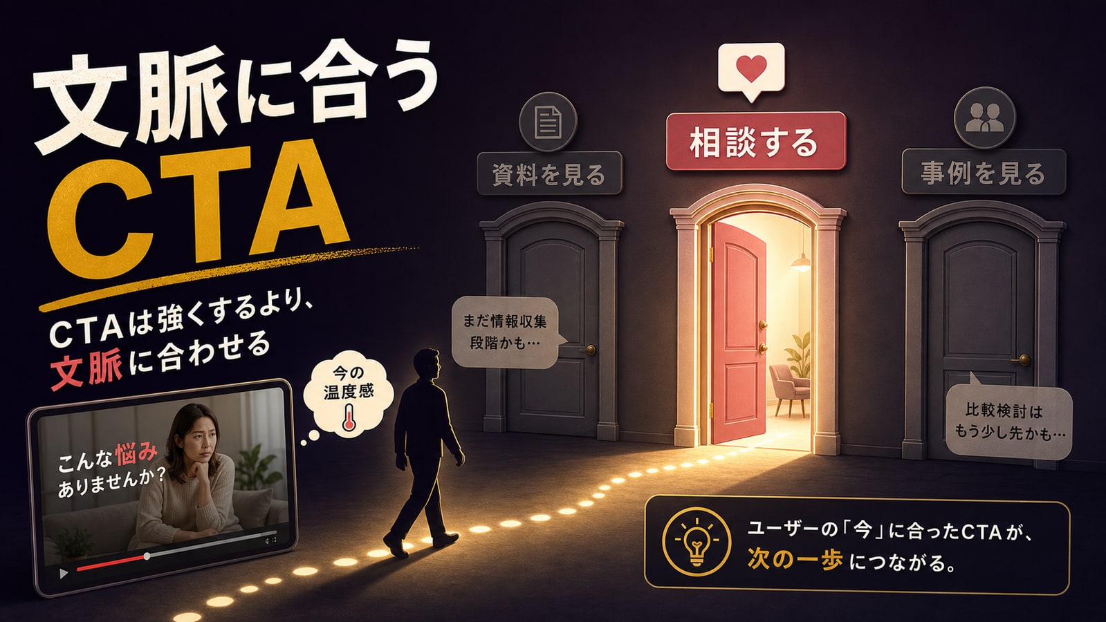 CTAは動画の温度感に合わせる