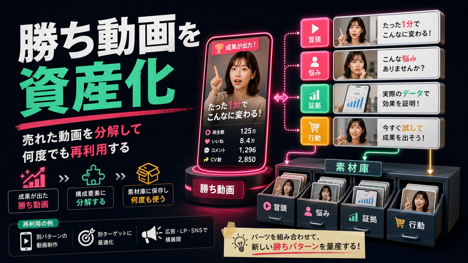 検証する訴求軸を分ける