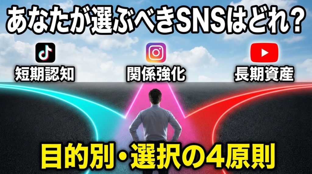 あなたが選ぶべきSNSはどれか？｜目的別・選択の4原則