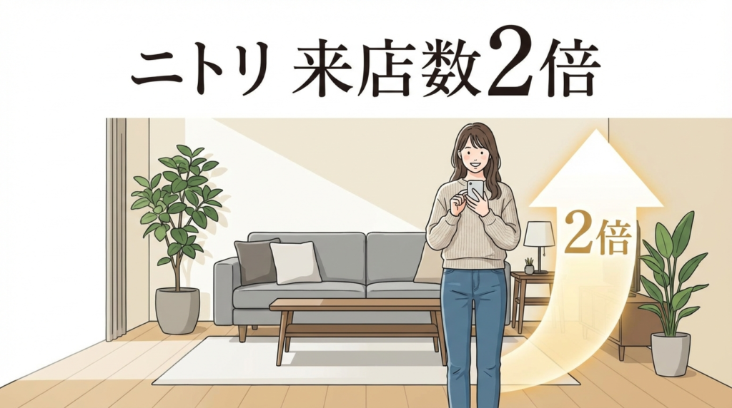 【事例④】ニトリ｜若年層来店数が前年比2倍に