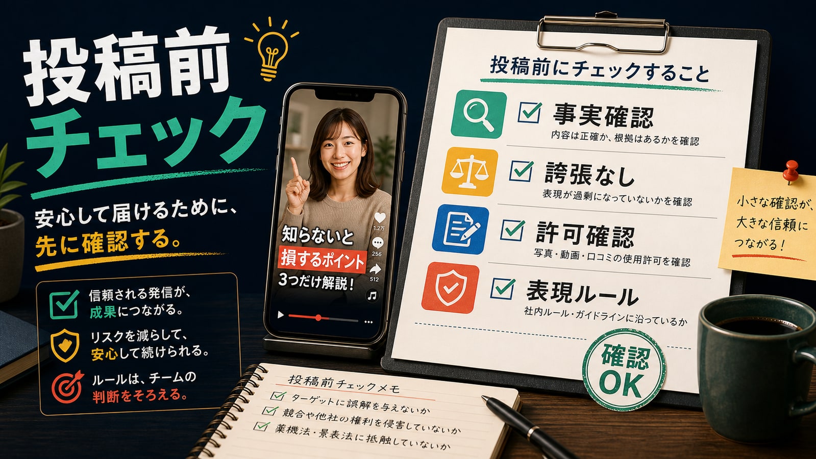投稿前に安全な表現ルールを作る