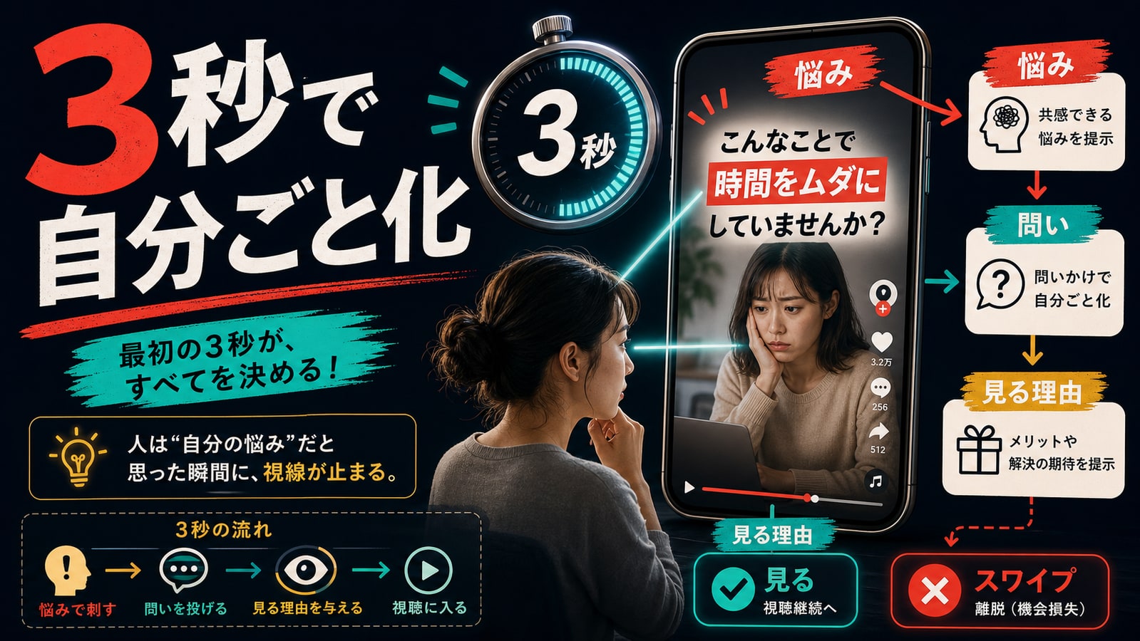 冒頭3秒で「自分のことだ」と思わせる