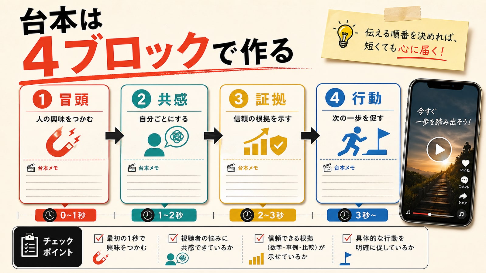 台本は4ブロックで作る