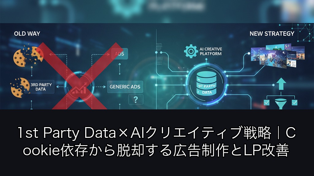 1st Party Data×AIクリエイティブ戦略｜Cookie依存から脱却する広告制作とLP改善