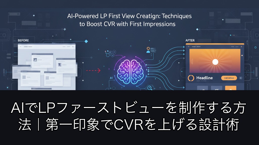 AIでLPファーストビューを制作する方法｜第一印象でCVRを上げる設計術