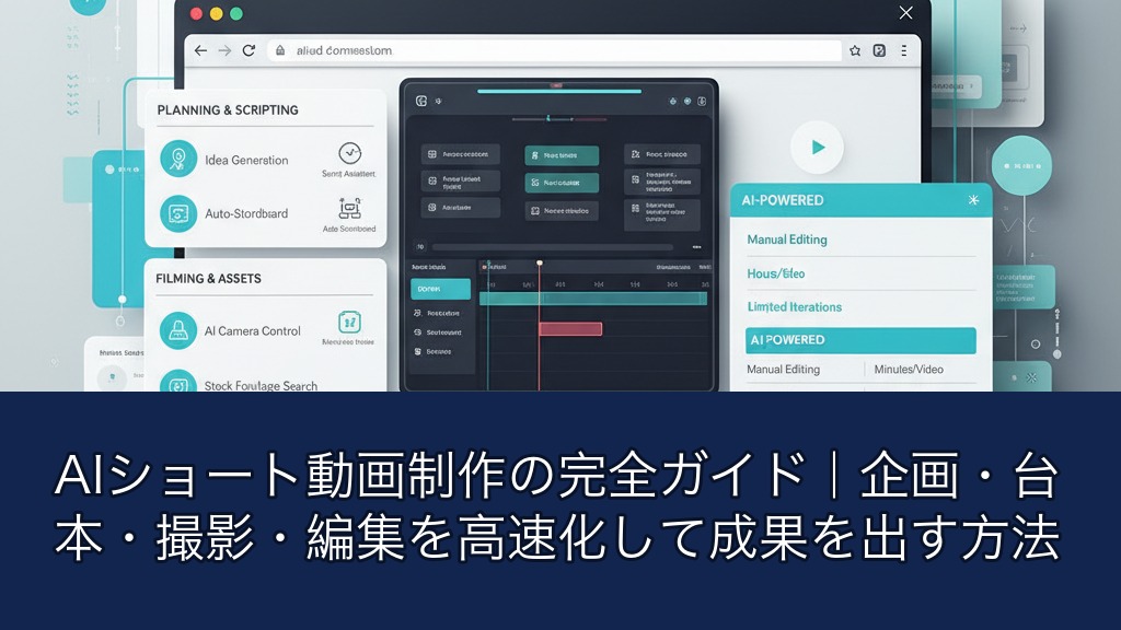 AIショート動画制作の完全ガイド｜企画・台本・撮影・編集を高速化して成果を出す方法