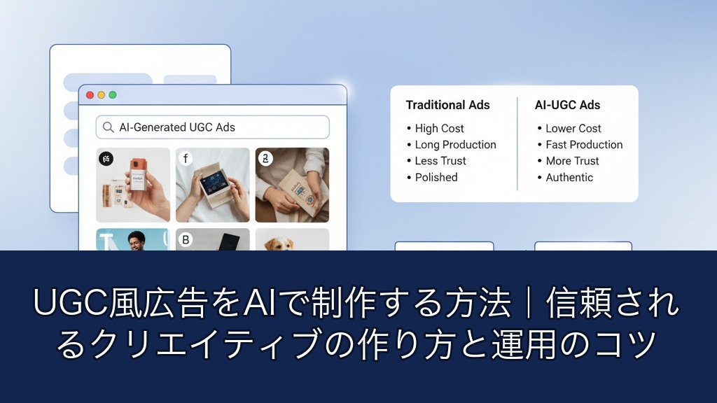 UGC風広告をAIで制作する方法｜信頼されるクリエイティブの作り方と運用のコツ