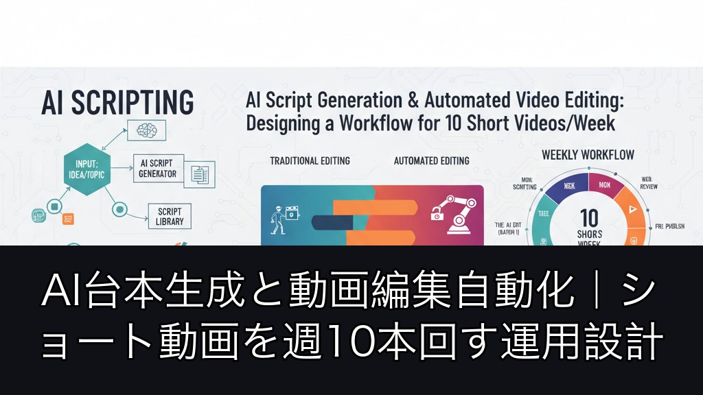 AI台本生成と動画編集自動化｜ショート動画を週10本回す運用設計