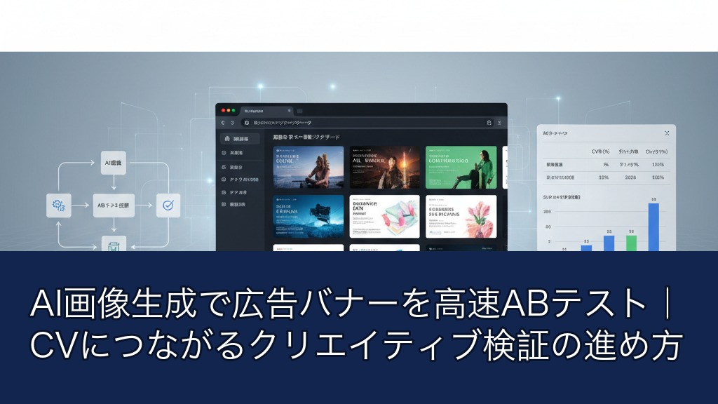 AI画像生成で広告バナーを高速ABテスト｜CVにつながるクリエイティブ検証の進め方