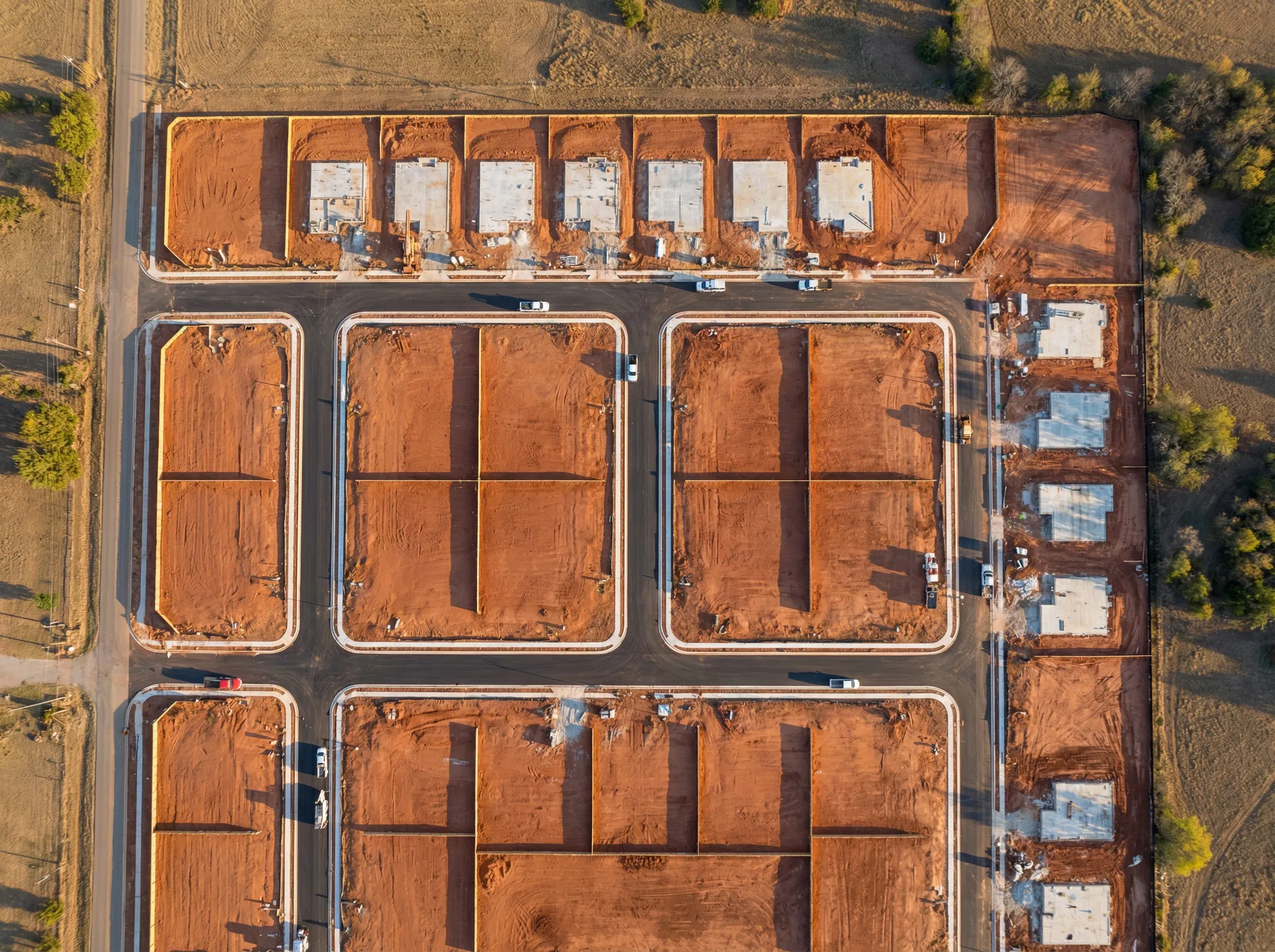 Development lots aerial view