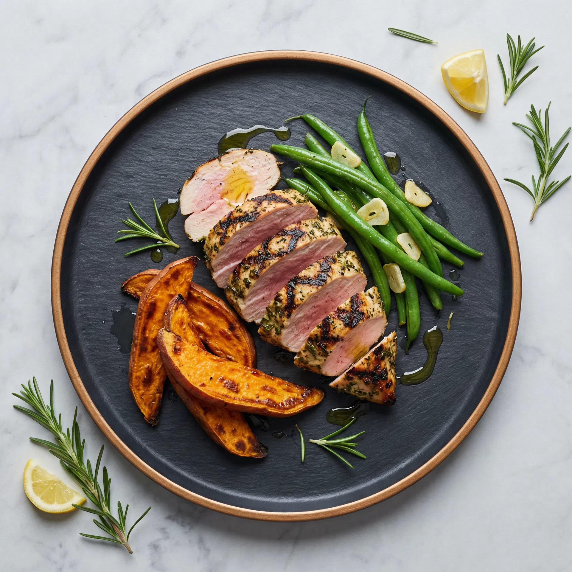 Grilled Turkey Breast with Sweet Potato