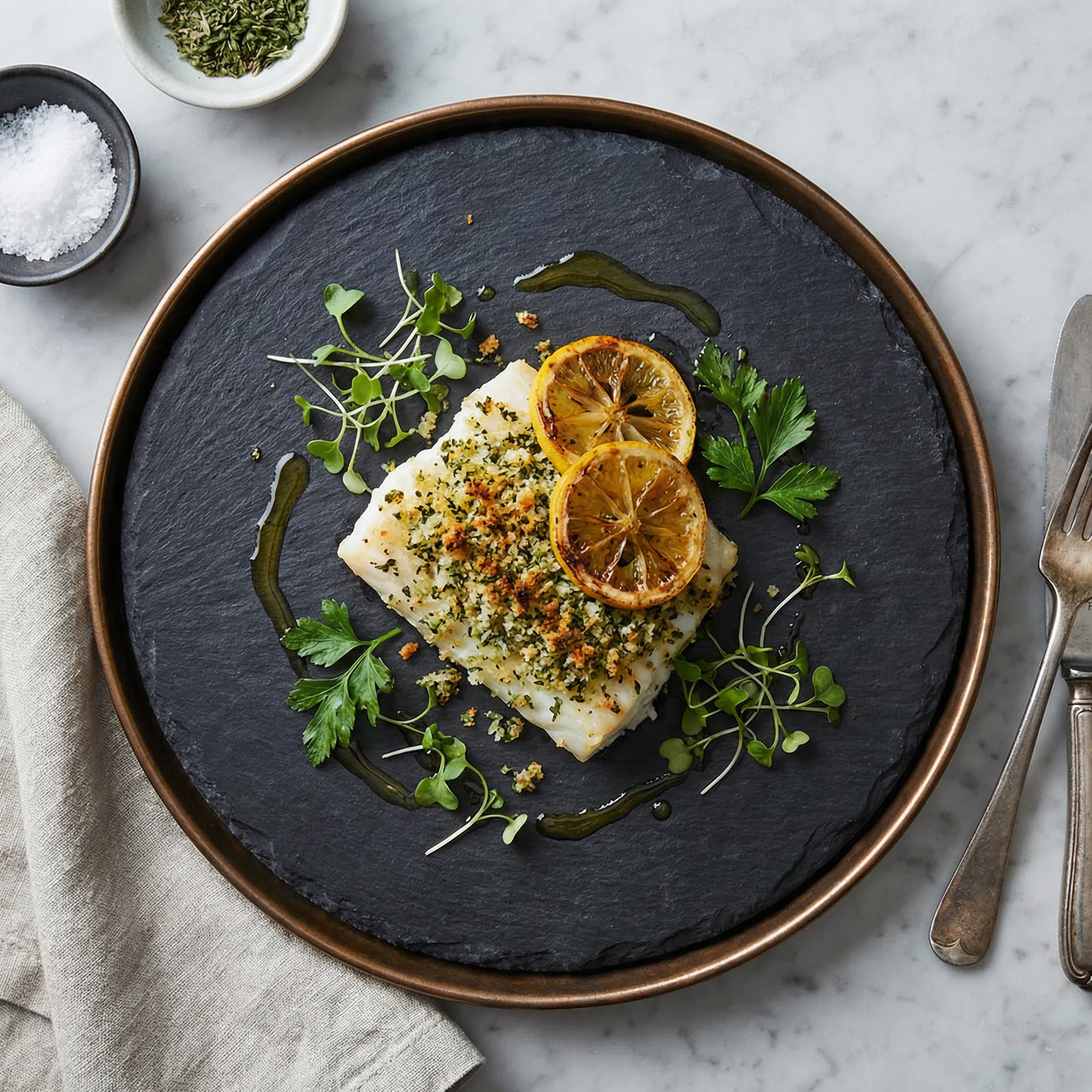 Baked White Fish with Herbs