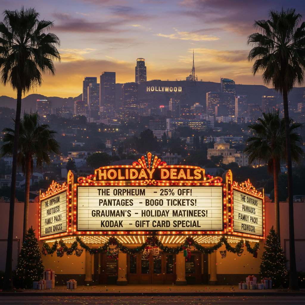 News illustration for: Los Angeles Theaters: 5 SoCal Holiday Deals Beyond Black Friday in Los Angeles
