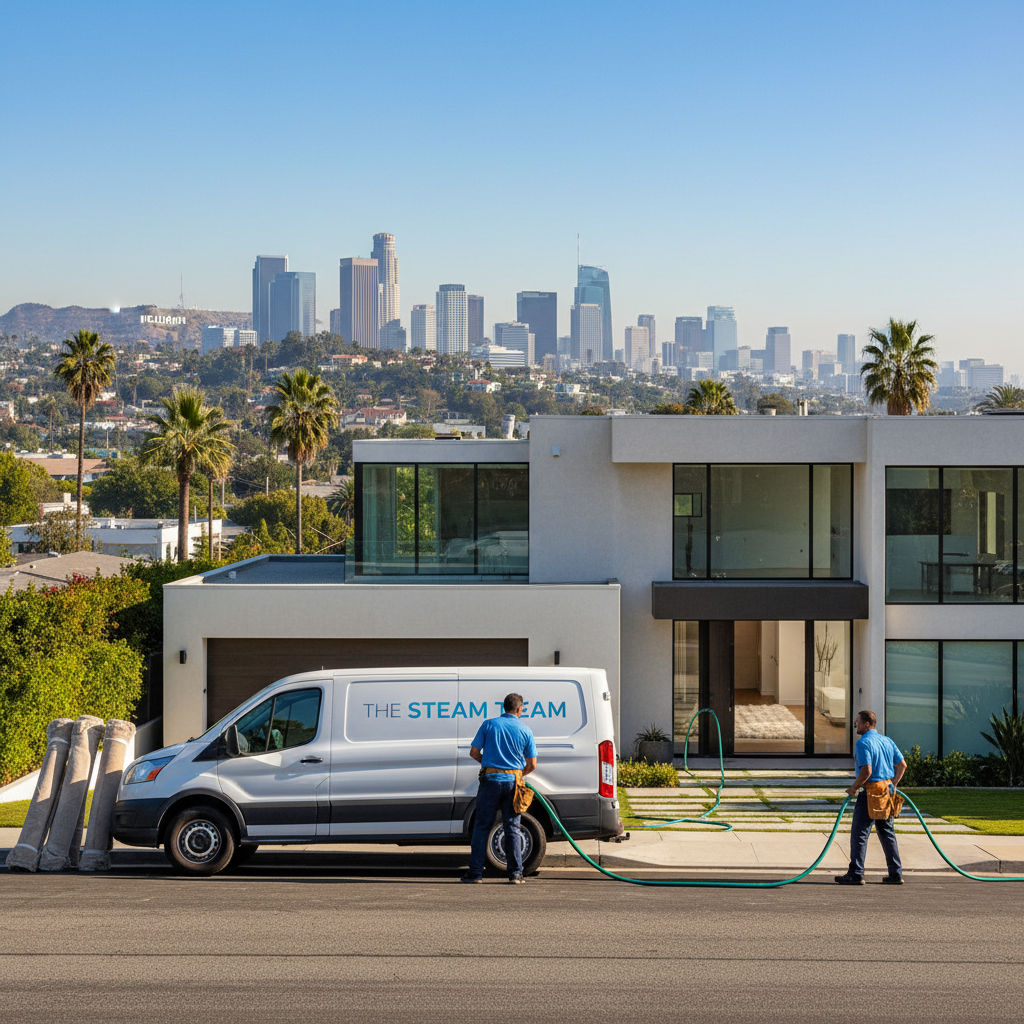 News illustration for: Los Angeles Carpet Cleaning: The Steam Team Expands Services in SoCal in Los Angeles