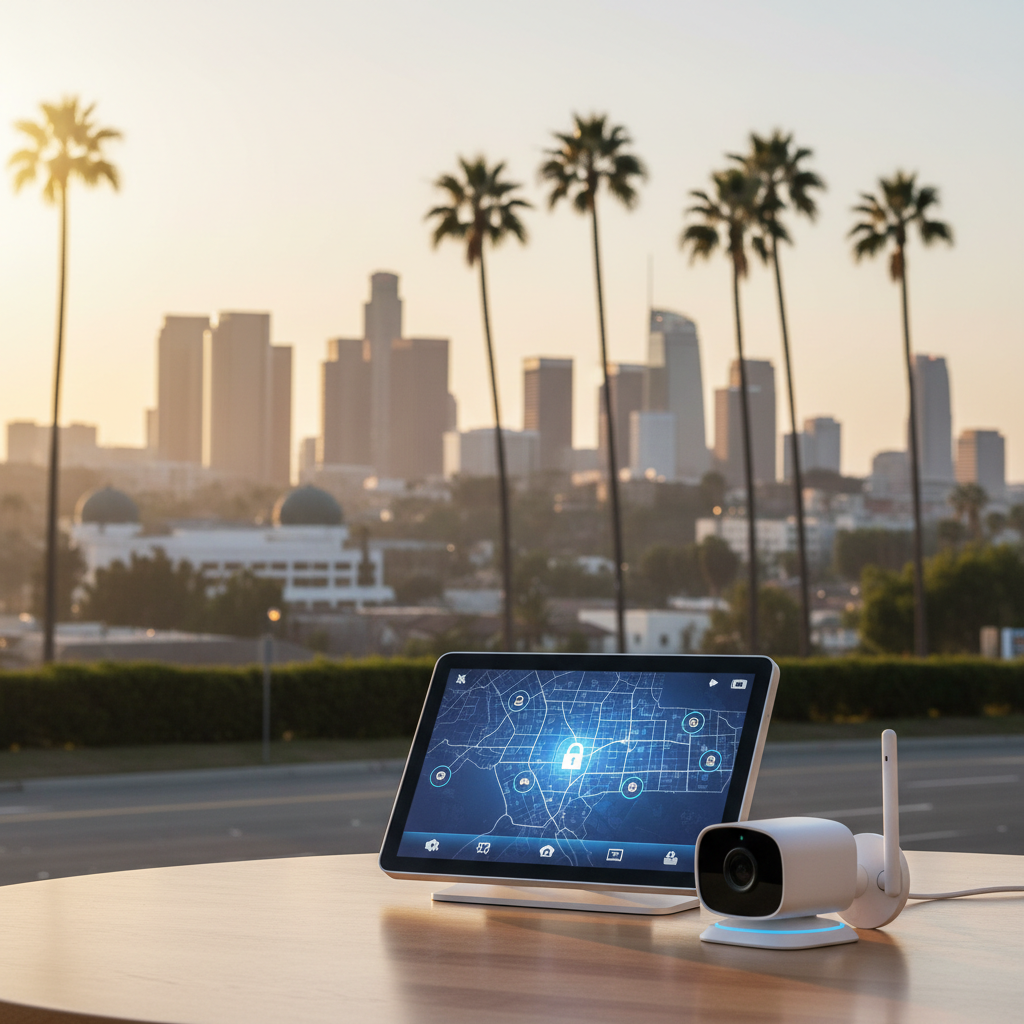 News illustration for: Los Angeles Home Security: Top Systems for SoCal Residents in Los Angeles