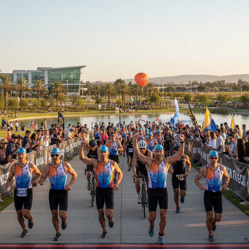 Event scene related to: Mission Viejo Triathlon: SoCal Athletes Compete in Sports Festival in Irvine