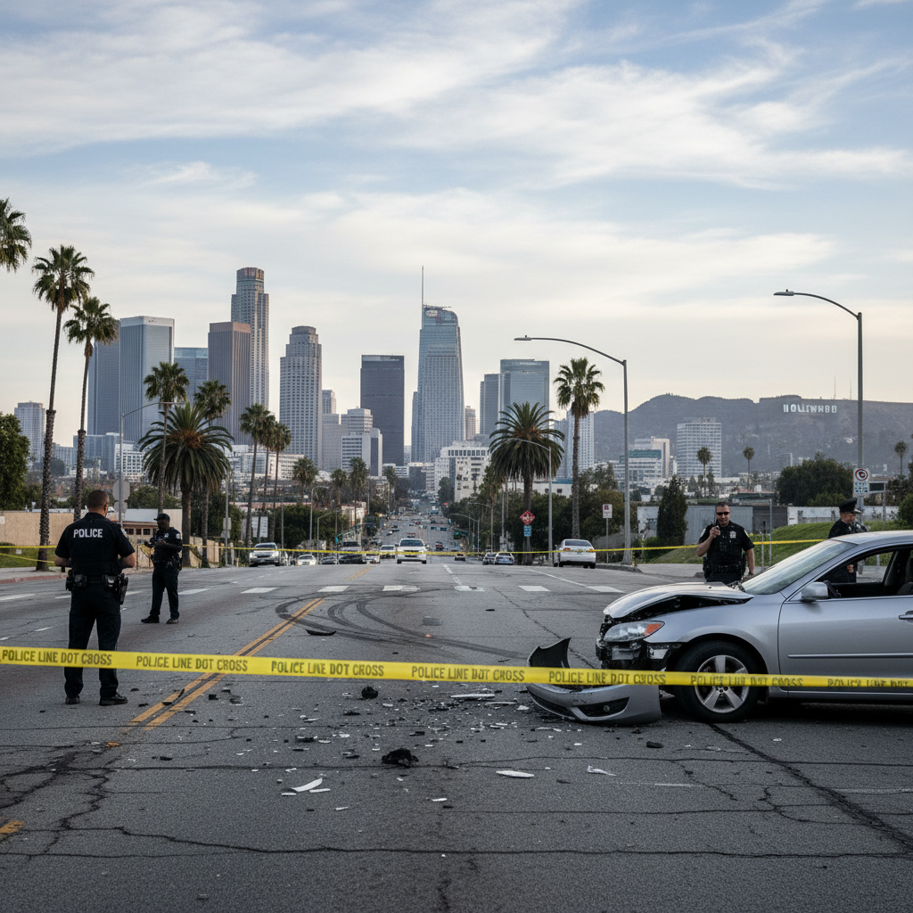 News illustration for: Los Angeles Hit-and-Run: LAPD Seeks Driver in Westlake District Crash in Los Angeles