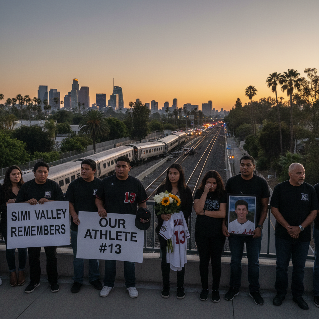 News illustration for: Simi Valley Train Tragedy: Community Mourns Loss of Young Athlete in Los Angeles