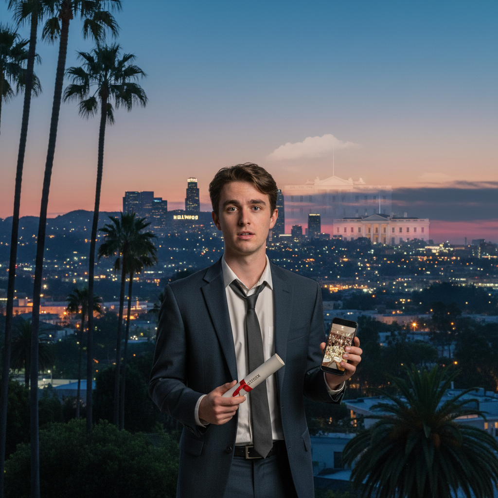 News illustration for: Los Angeles Caltech Grad Cole Allen Accused in White House Dinner Incident in Los Angeles