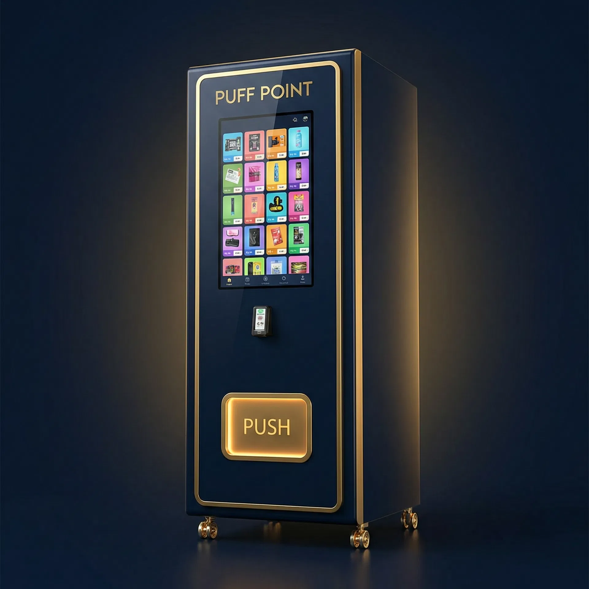 Puff Point Vending Mega Tower — Floor-Standing Flagship