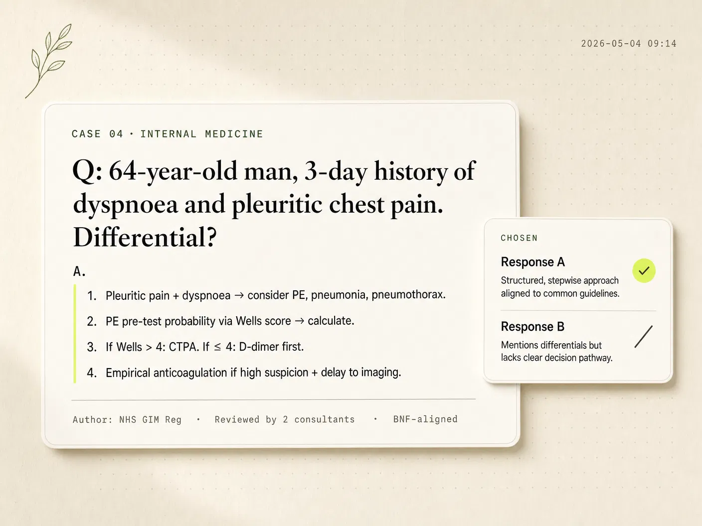 Clinical Training Data Generation