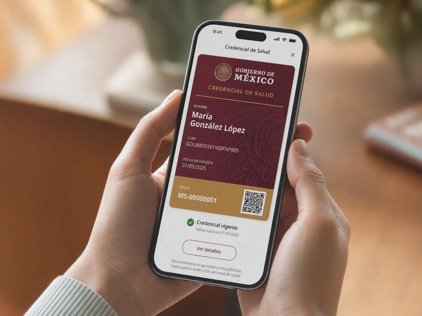 Credencial digital de salud en smartphone